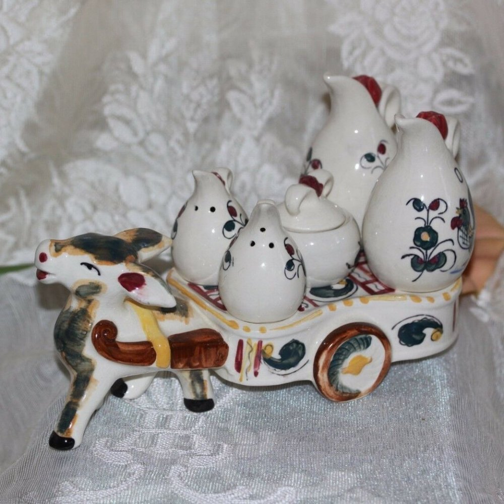 Complete Vintage PICO Donkey Wagon Condiment